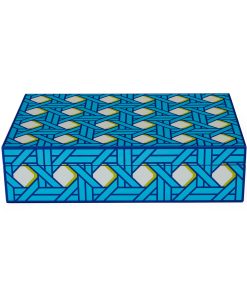 Large Basketweave Lacquer Box