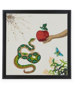 Muse Snake & Apple Beaded Art