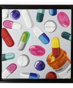 Happy Pills Beaded Art