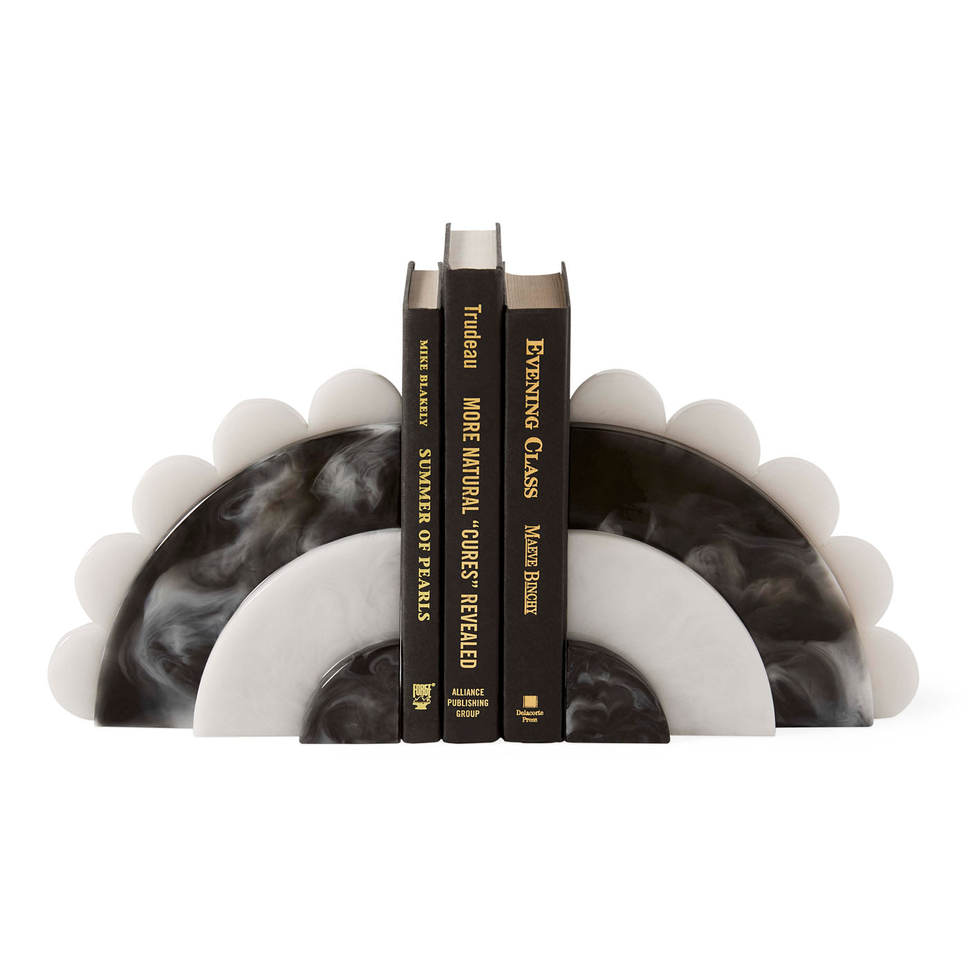 Como Black & White Bookends