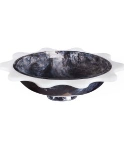 Como Black & White Ripple Bowl