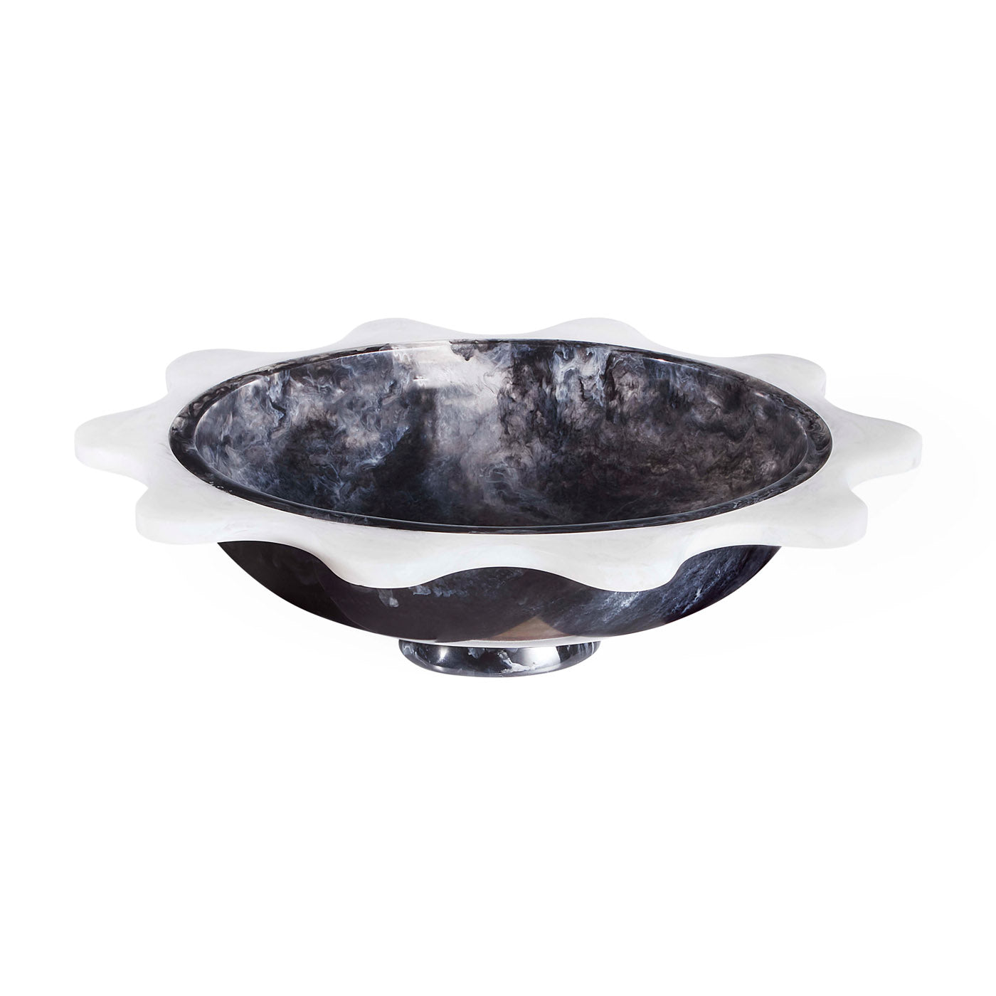 Como Black & White Ripple Bowl