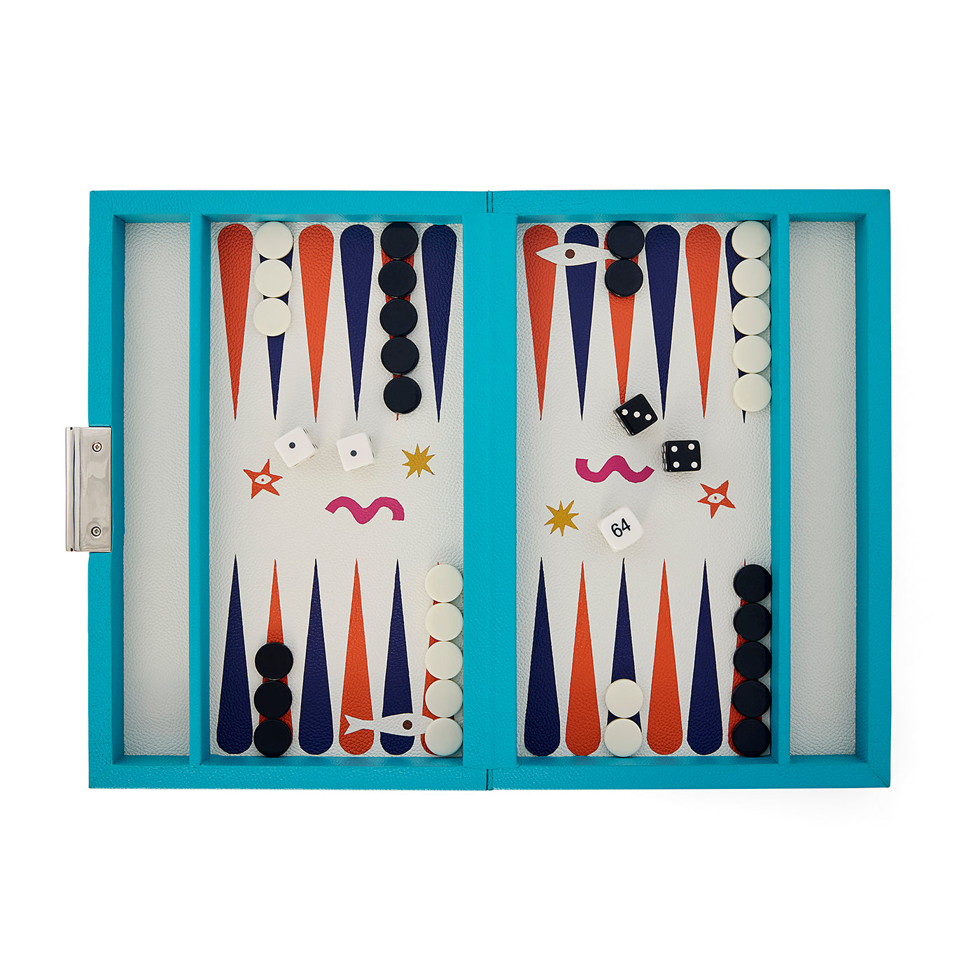 Playa Leather Backgammon Set